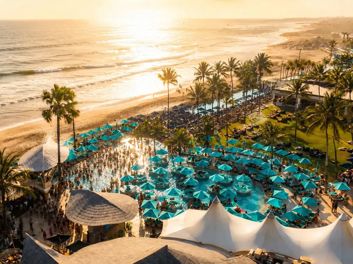 Canggu Berawa lifestyle and beach clubs near Grand Balisani Suites